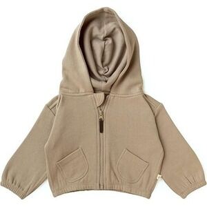MAKEMAKE Toddler Baby Certified Organic Cotton Fleece Sweatshirt Mocha Size 0-3M